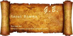 Gazsi Bianka névjegykártya
