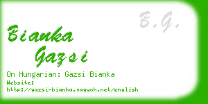 bianka gazsi business card